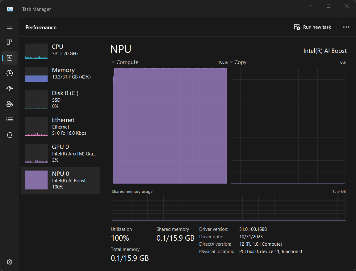 npu on task manager