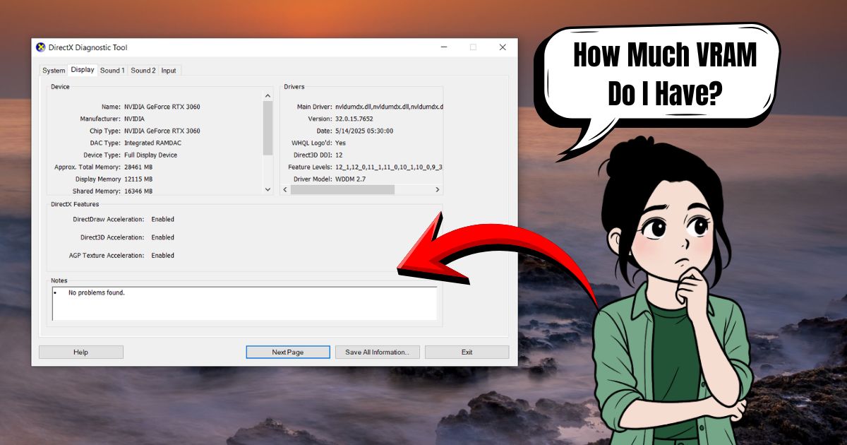 how much vram do i have