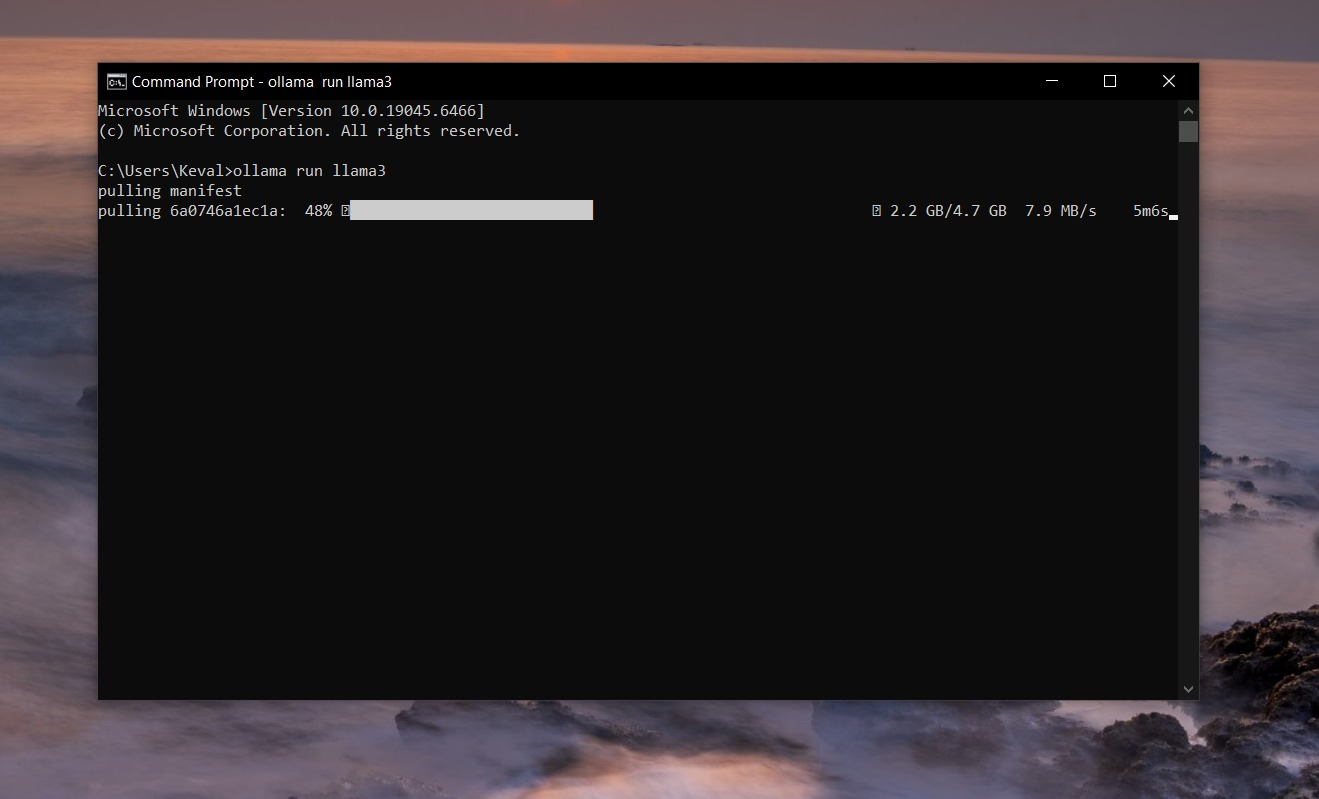 ollama in windows terminal