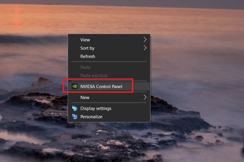 nvidia control panel